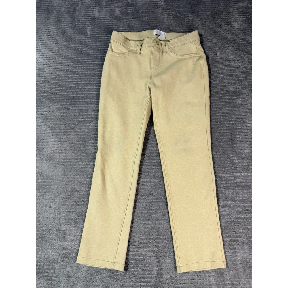 Girls Size 7 Pants Khaki And Dark Blue Lot Of 2